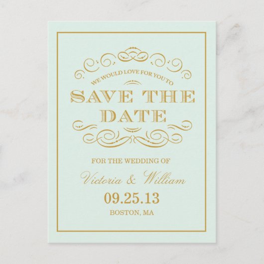 KLASSIEKE BRUILOFT | SLA DE DATUM VAN AANKONDIGING (Voorkant)