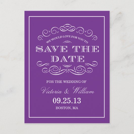 KLASSIEKE BRUILOFT | SLA DE DATUM VAN AANKONDIGING (Voorkant)