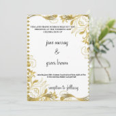 KLASSIEKE BRUILOFT UITNODIGEN KAART (Staand voorkant)