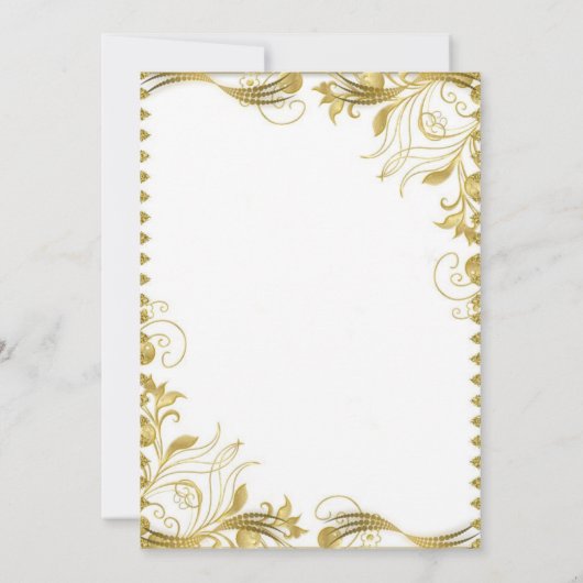 KLASSIEKE BRUILOFT UITNODIGEN KAART (Achterkant)