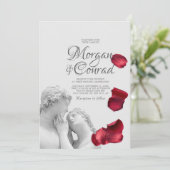 Klassieke bruiloft uitnodiging (Staand voorkant)