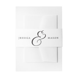 Klassieke bruiloft uitnodiging buikbanden uitnodigingen wikkel