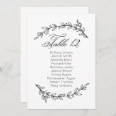 Klassieke bruiloft zitgrafiek. Tabel plan 12 Kaart (Voorkant / Achterkant)