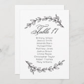 Klassieke bruiloft zitgrafiek. Tabel plan 17 Kaart (Voorkant / Achterkant)