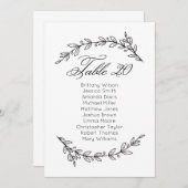 Klassieke bruiloft zitgrafiek. Tabel plan 20 Kaart (Voorkant / Achterkant)