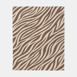 Klassieke bruine en bruine zebra gestreepte fleece deken