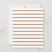 Klassieke bruine gepersonaliseerde monogram-initia notitiekaartje (Achterkant)