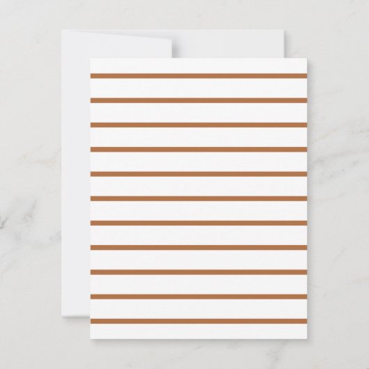 Klassieke bruine gepersonaliseerde monogram-initia notitiekaartje (Achterkant)