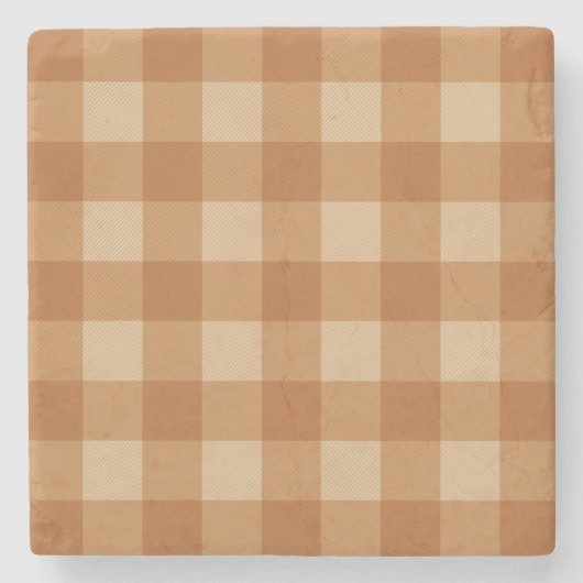 Klassieke bruine gevlekte doek stenen onderzetter (Voorkant)