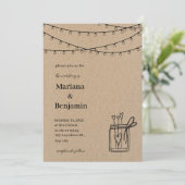 Klassieke Bruine Huwelijksuitnodiging Kaart (Staand voorkant)