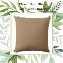 Klassieke bruine klep met witte rand