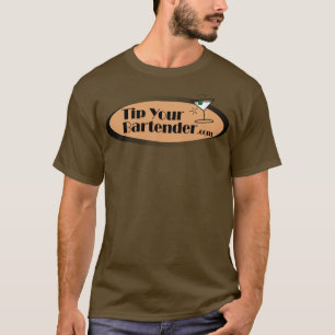 Klassieke bruine tip Uw Bartender.com T T-shirt