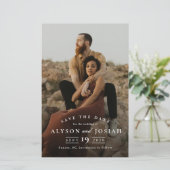 Klassieke Budget Foto Huwelijk Save The Date (Staand voorkant)