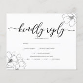 Klassieke/Budget/ RSVP-kaart. Flyer (Achterkant)