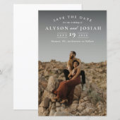 Klassieke budgetfoto-bruiloft bespaart datum (Voorkant / Achterkant)