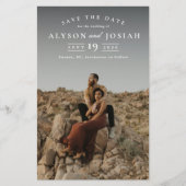 Klassieke budgetfoto-bruiloft bespaart datum (Voorkant)