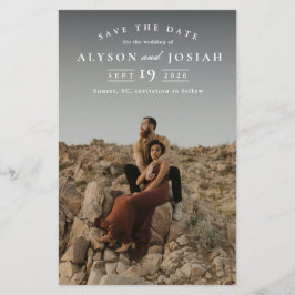 Klassieke budgetfoto-bruiloft bespaart datum