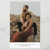 Klassieke budgetfoto-bruiloft bespaart datum (Achterkant)