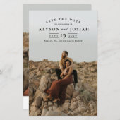 Klassieke budgetfoto-bruiloft bespaart datum (Voorkant / Achterkant)