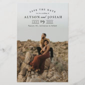 Klassieke budgetfoto-bruiloft bespaart datum (Voorkant)