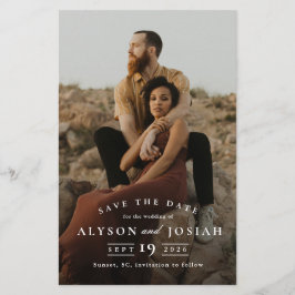 Klassieke budgetfoto-bruiloft bespaart datum