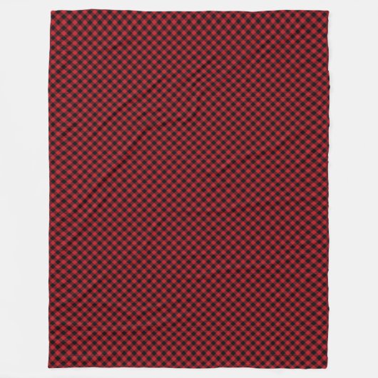 Klassieke Buffalo Plaid Deken Rood en Zwarte Tonen (Voorkant)