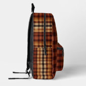 Klassieke Buffalo Plaid Rustic Brown & Terracotta Bedrukte Rugzak (Links)