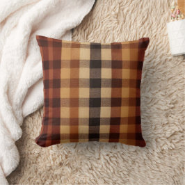 Klassieke Buffalo Plaid Rustic Brown & Terracotta Kussen