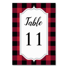 Klassieke Buffalo Pset Check Black Red Weddenschap Kaart