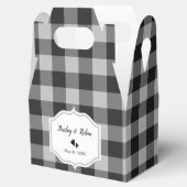 Klassieke Buffalo Pset Check Black White Weddensch Bedankdoosjes (Geopend)