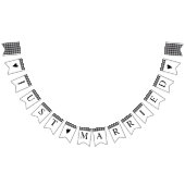 Klassieke Buffalo Pset Check Black White Weddensch Vlaggetjes (Alle)