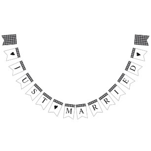 Klassieke Buffalo Pset Check Black White Weddensch Vlaggetjes