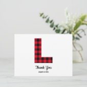 Klassieke Buffelplaat met briefje L Weddenschap Bedankkaart (Staand voorkant)