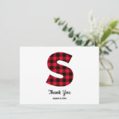 Klassieke Buffelplaat met briefje S Weddenschap Bedankkaart (Staand voorkant)