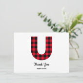 Klassieke Buffelplaat met briefje U Weddenschap Bedankkaart (Staand voorkant)