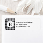 Klassieke buffelplaat zwart grijs monogram control etiket (Insitu)