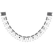 Klassieke buffelplaat zwart-wit-dag vlaggetjes (Alle)