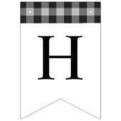 Klassieke buffelplaat zwart-wit-dag vlaggetjes (Tweede vlag)