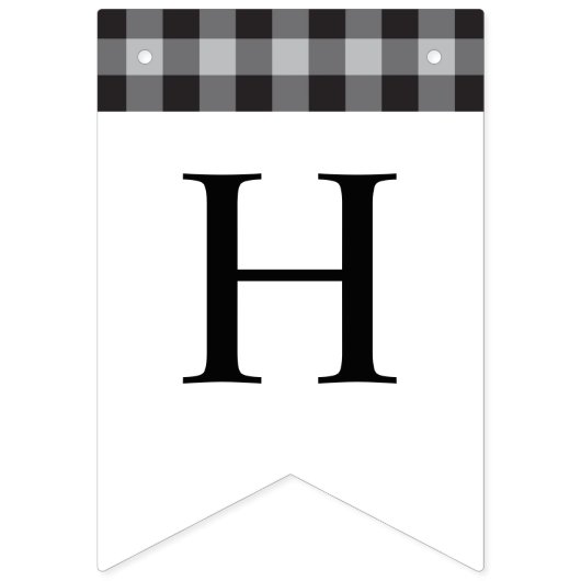 Klassieke buffelplaat zwart-wit-dag vlaggetjes (Tweede vlag)