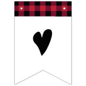 Klassieke buffelplaat zwart-wit rood vlaggetjes (Tweede vlag)