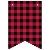 Klassieke buffelplaat zwart-wit rood vlaggetjes (Eerste vlag)