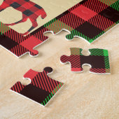 Klassieke buffelstang met warme kerst legpuzzel (Zijkant)