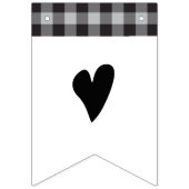 Klassieke buffelwitte Baby shower met Plays Black Vlaggetjes (Tweede vlag)