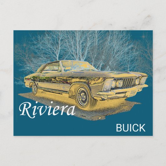 Klassieke Buick Riviera Briefkaart (Voorkant)