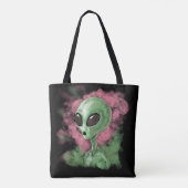 Klassieke buitenaardse illustratie tote bag (Achterkant)