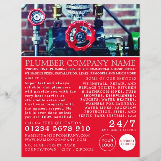 Klassieke buizen, stekker, Adverteren Flyer (Voorkant)