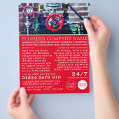 Klassieke buizen, stekker, Adverteren Flyer (Hand)