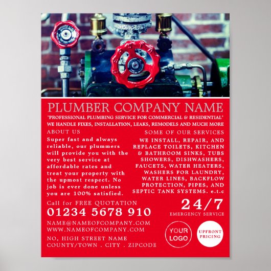 Klassieke buizen, stekker, Adverteren Poster (Voorkant)