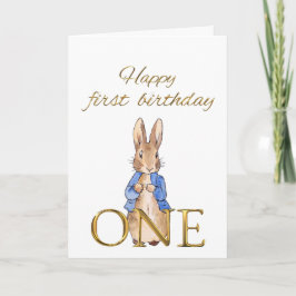 Klassieke Bunny in blauwe jas Kaart