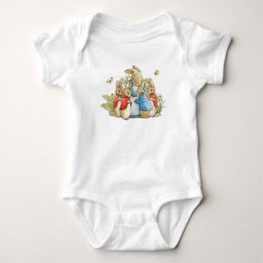Klassieke Bunny in blauwe jas Romper (Voorkant)